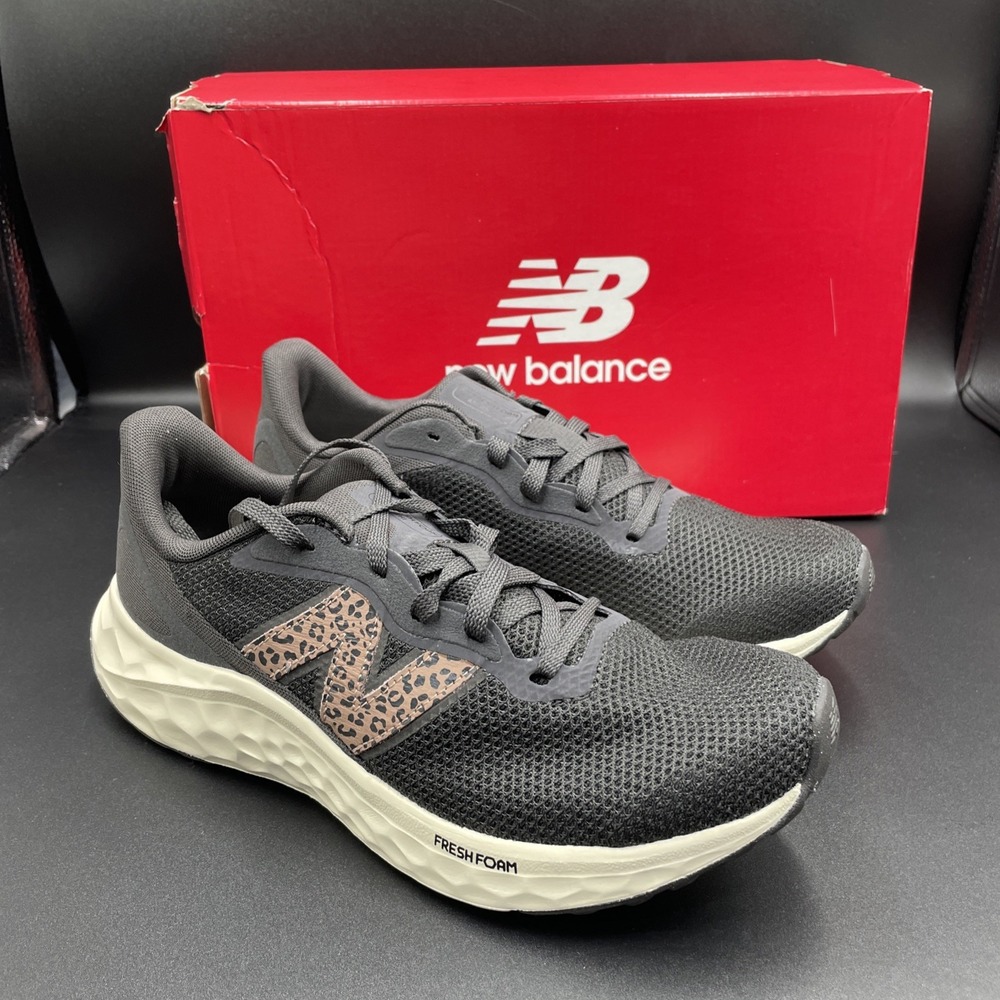 New Balance Fresh Foam Arishi v4 Shoes Womens Sz 10 Black Cheetah Print running